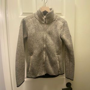Gray zip up jacket